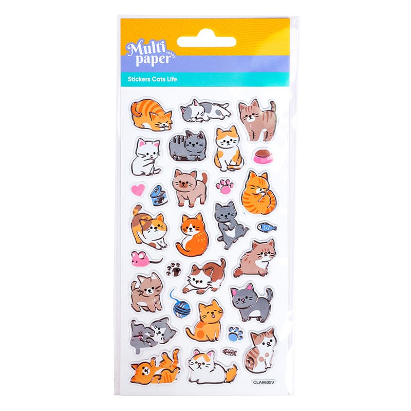  STICKERS MULTIPAPER CATS LIFE X6