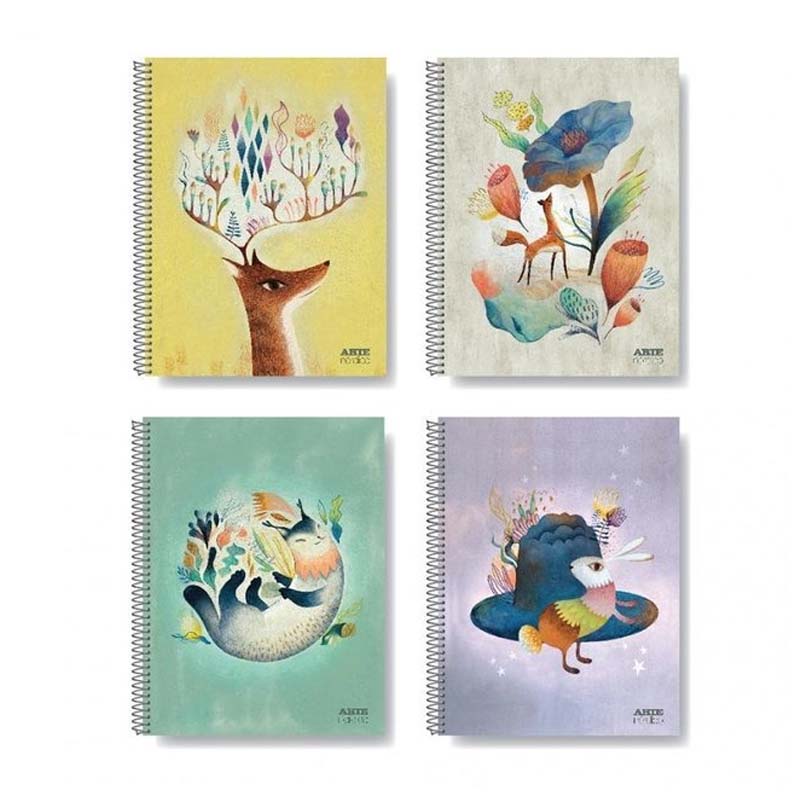 CUADERNO ARTE 29.7 NORDICO TAPA CARTON;
120 HOJAS CUADRICULADO