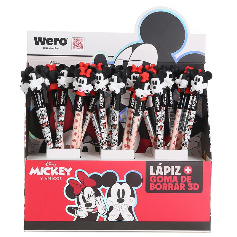  LAPIZ GRAFITO CON GOMA 3D WERO X24MICKEY