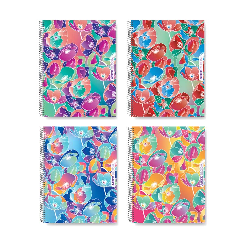  CUADERNO ARTE 29.7 BLOOM 2 TAPA  SEMIRIGIDA ESPIRALADO 80H CUADRICULADO