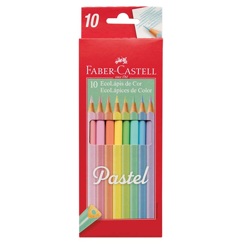  LAPIZ COLOR FABER ECOLAPIZ PASTELES X10