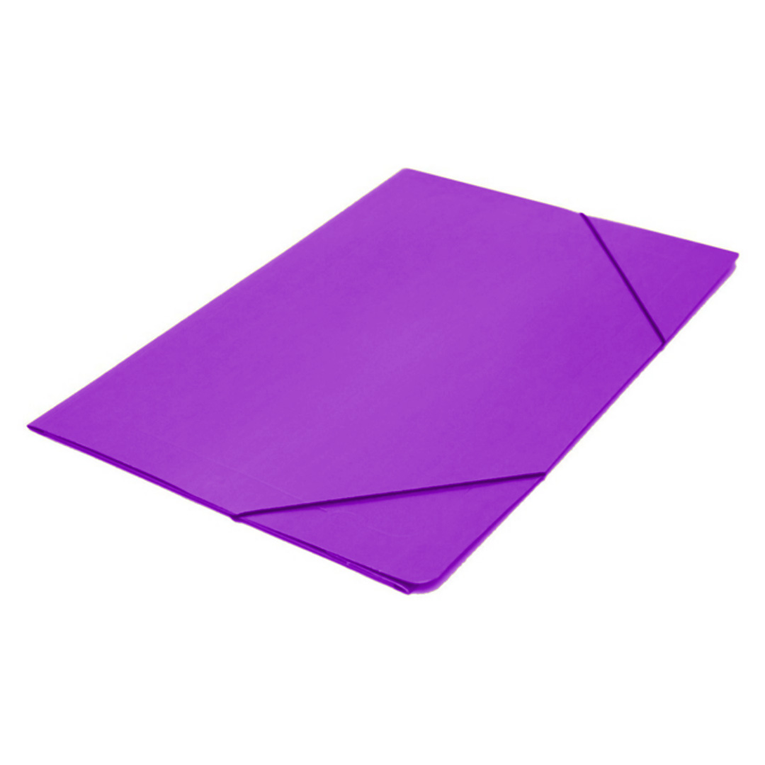  CARPETA 3 SOLAPAS OFICIO AVIOS CON  ELASTICO VIOLETA