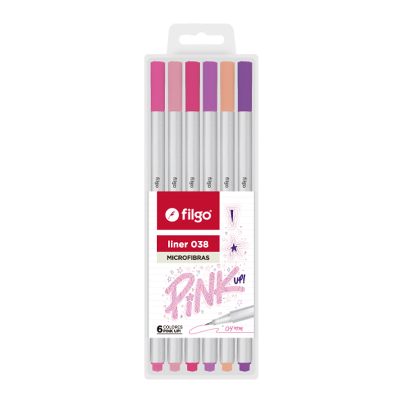  MICROFIBRA FILGO 0.4MM BLISTER X6 PINK