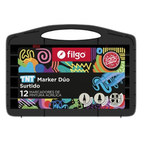  MARCADOR PINTURA FILGO TNT DUO ACRILICOS  X12 SURTIDOS