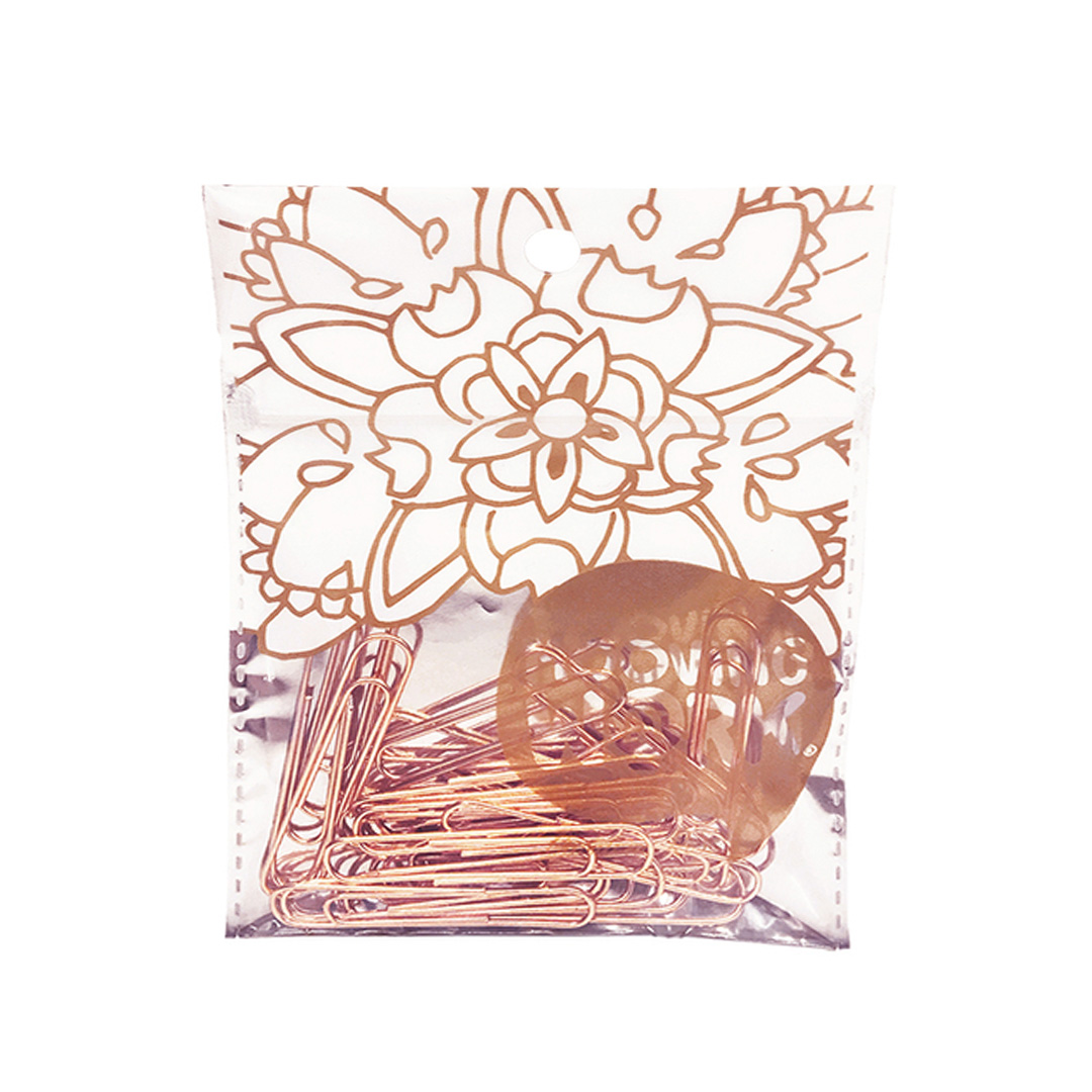  CLIPS MOOVING PAPER GOLDEN ROSE 50MM X20