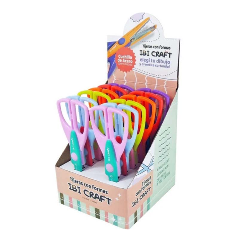  TIJERA IBICRAFT CREATIVA DISPLAY X12  SURTIDO