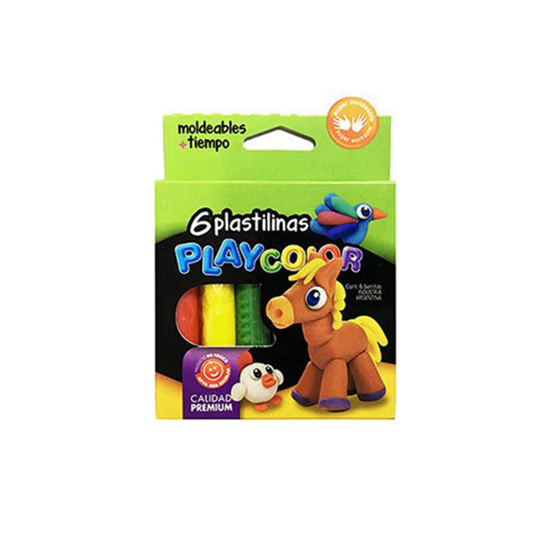  PLASTILINA PLAYCOLOR ESTUCHE X6 SURTIDO