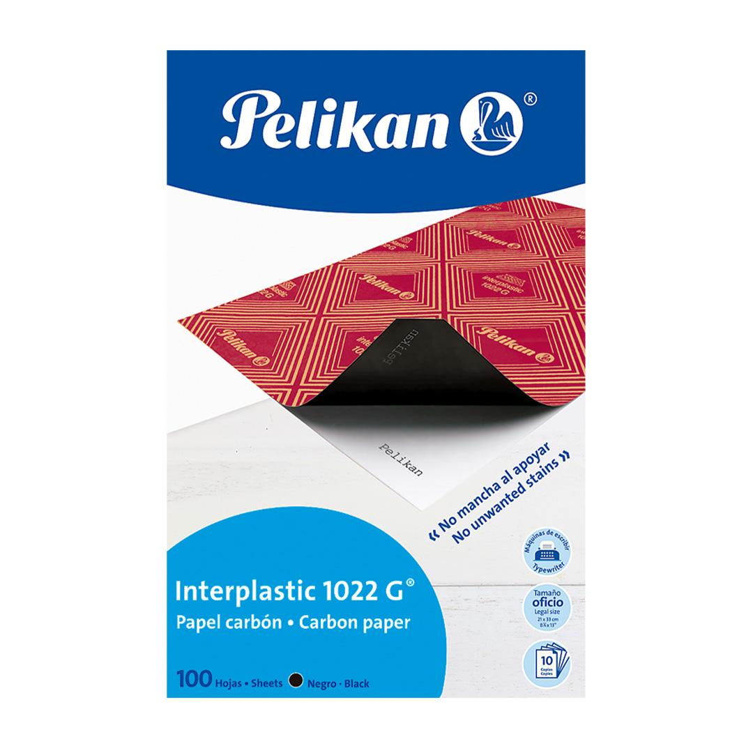 CARBONICO PELIKAN INTERPLAST OFICIO  NEGRO X100 HOJAS