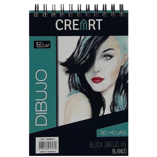  BLOCK DE DIBUJO CREART ESPIRALADO 150GR A5 X30 HOJAS