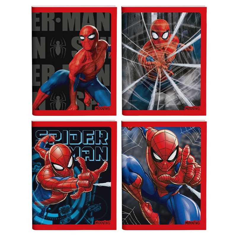  CUADERNO MOOVING 16X21 TAPA FLEXIBLE;
ABROCHADO 48H SPIDERMAN