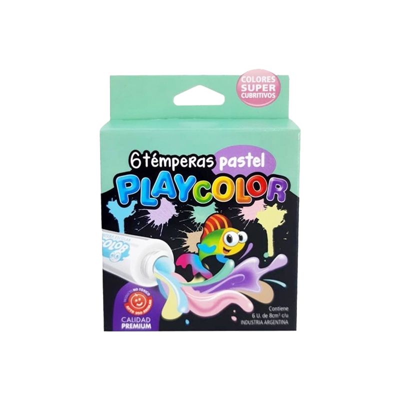  TEMPERA PLAYCOLOR 8MM X6 PASTEL