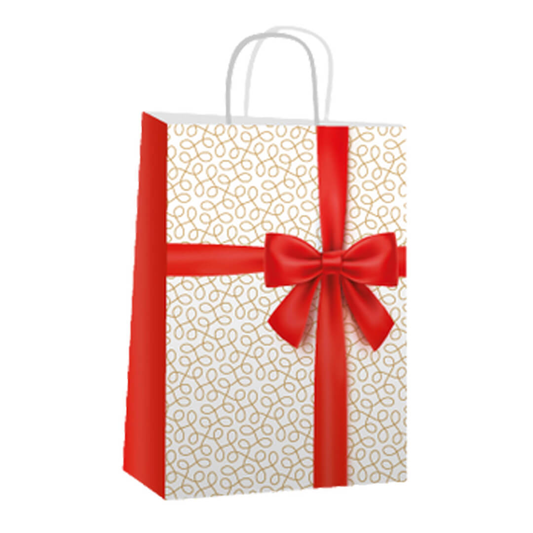  BOLSA PAPEL FANTASIA BRANDPACK 30X12X41 X25 REGALO ROJO