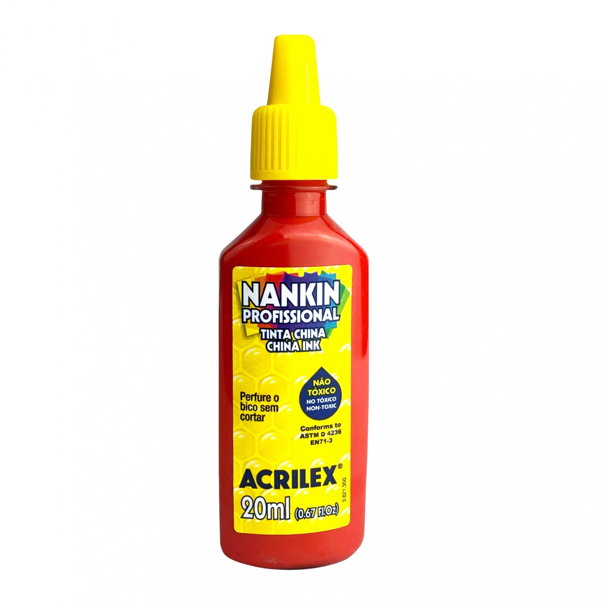  TINTA CHINA ACRILEX 20ML ROJO FUEGO