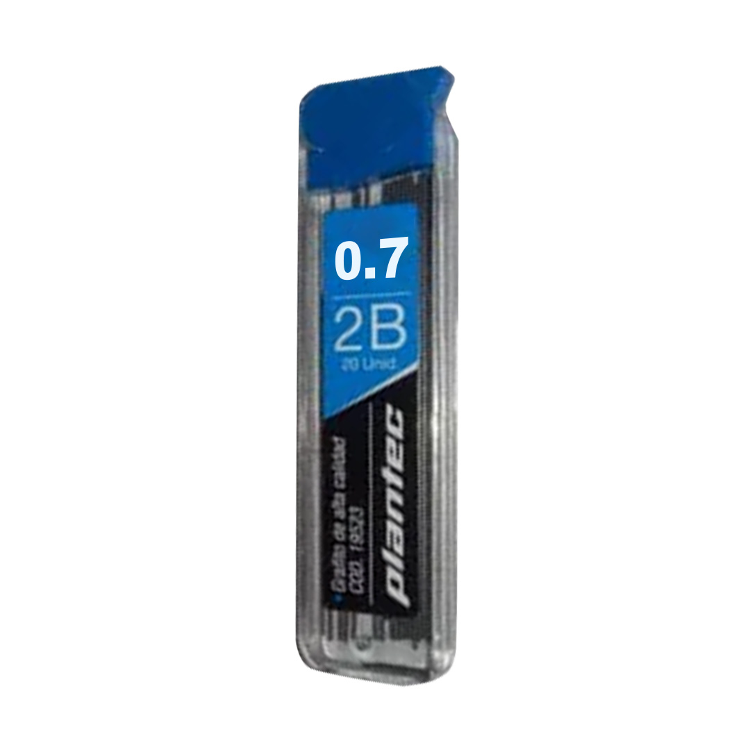  MINA LAPIZ MECANICO PLANTEC 2B 0.7MM X20  MINAS CAJA X48