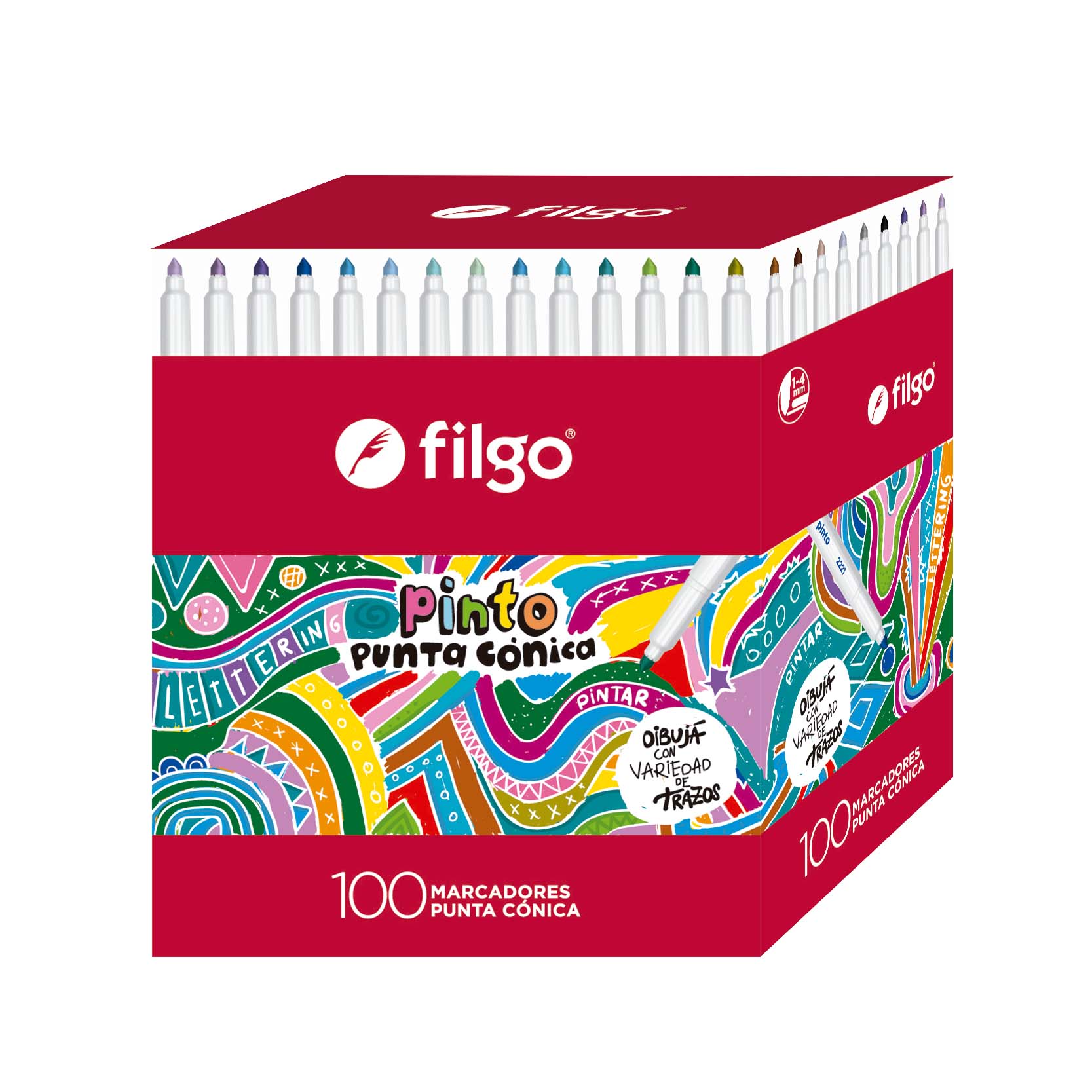  MARCADOR ESCOLAR FILGO PINTO 2221 CONIC X100
