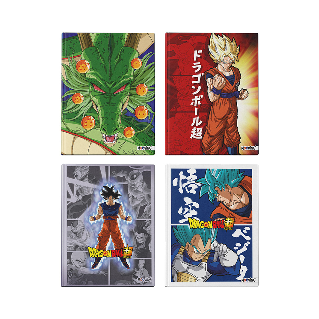  CUADERNO MOOVING 16X21 TAPA DURA COSIDO;
48H DRAGON BALL