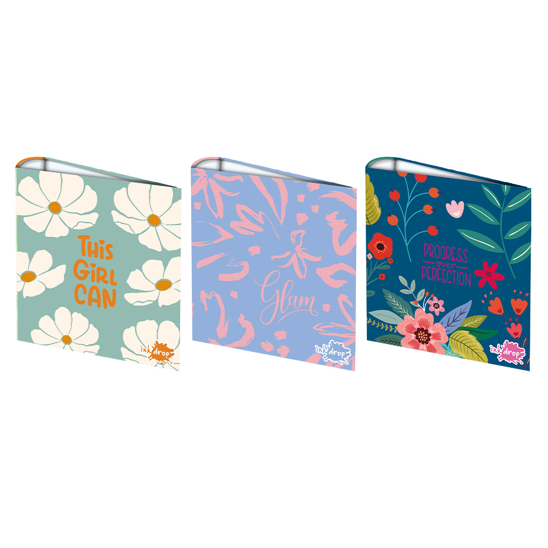  CARPETA ESCOLAR INKDROP 3X40 FLOWERS