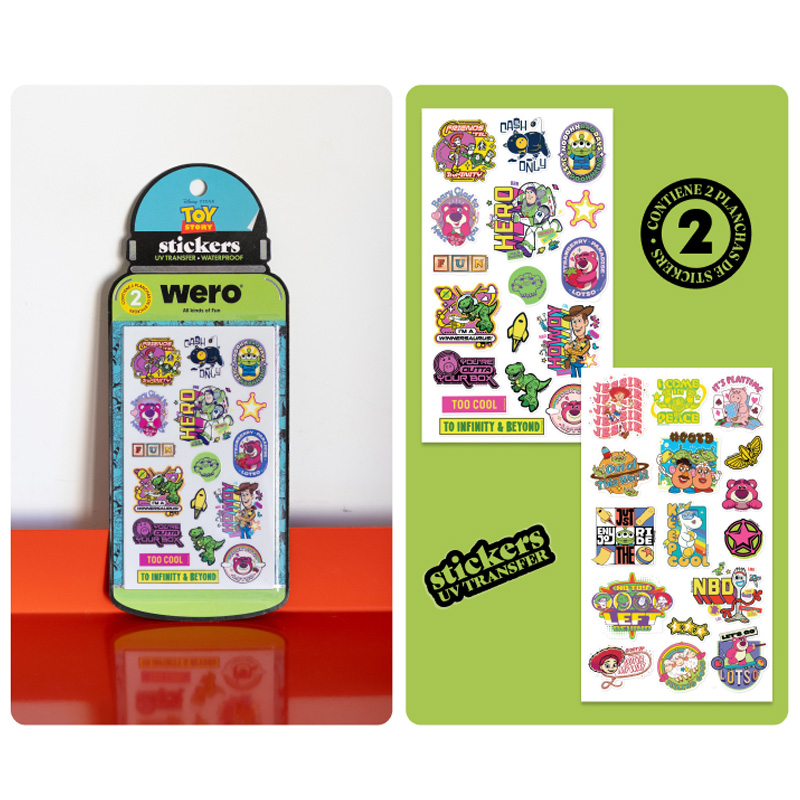  STICKERS BOTELLA WERO TOY STORY 2  PLANCHAS UV TRANSFER