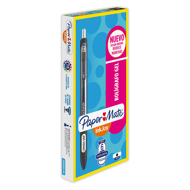  BOLIGRAFO RETRACTIL SHARPIE INK JOY GEL 07MM TINTA NEGRA CAJA X6