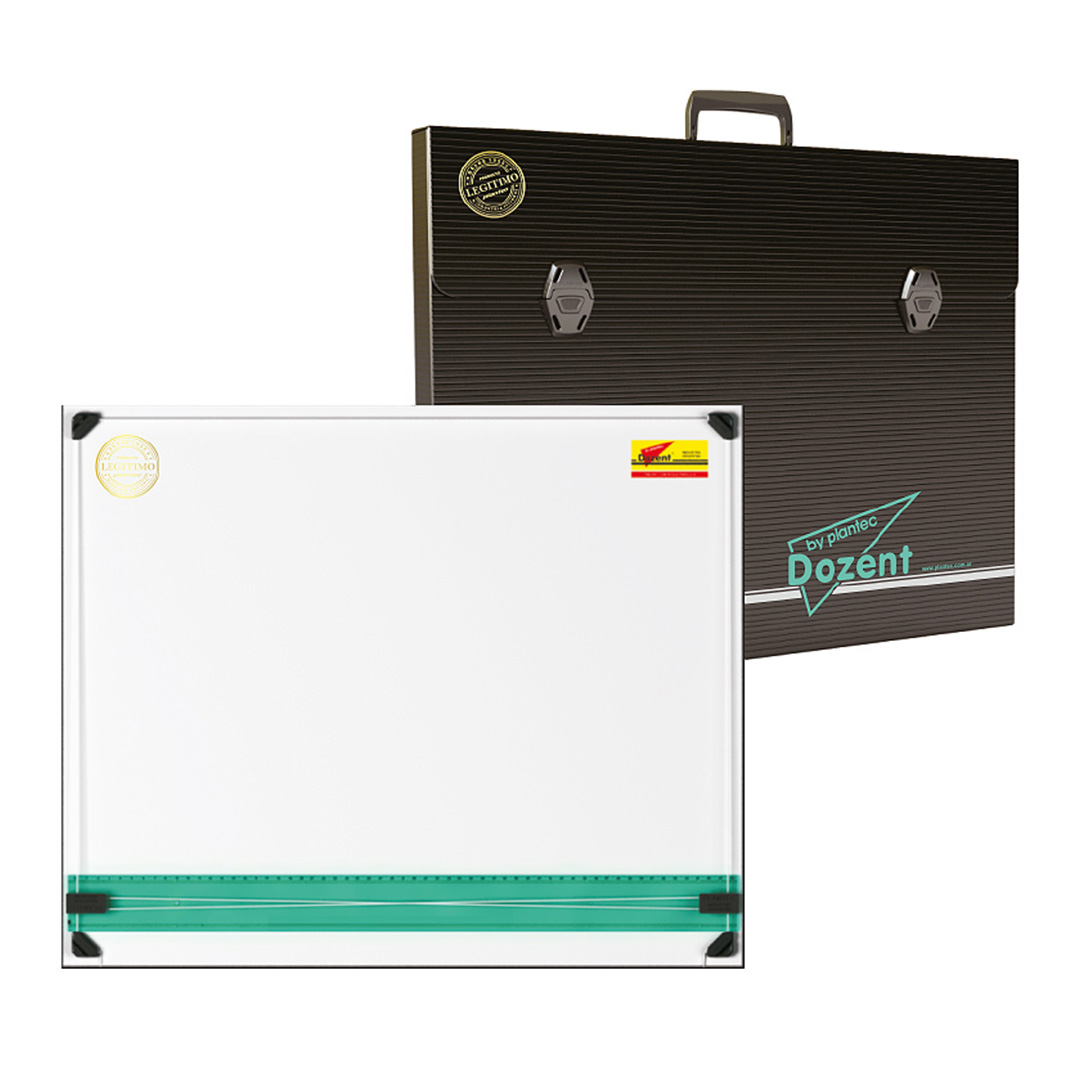  TABLERO LAMINADO DOZENT 40X50 CON  PARALELA Y MALETIN