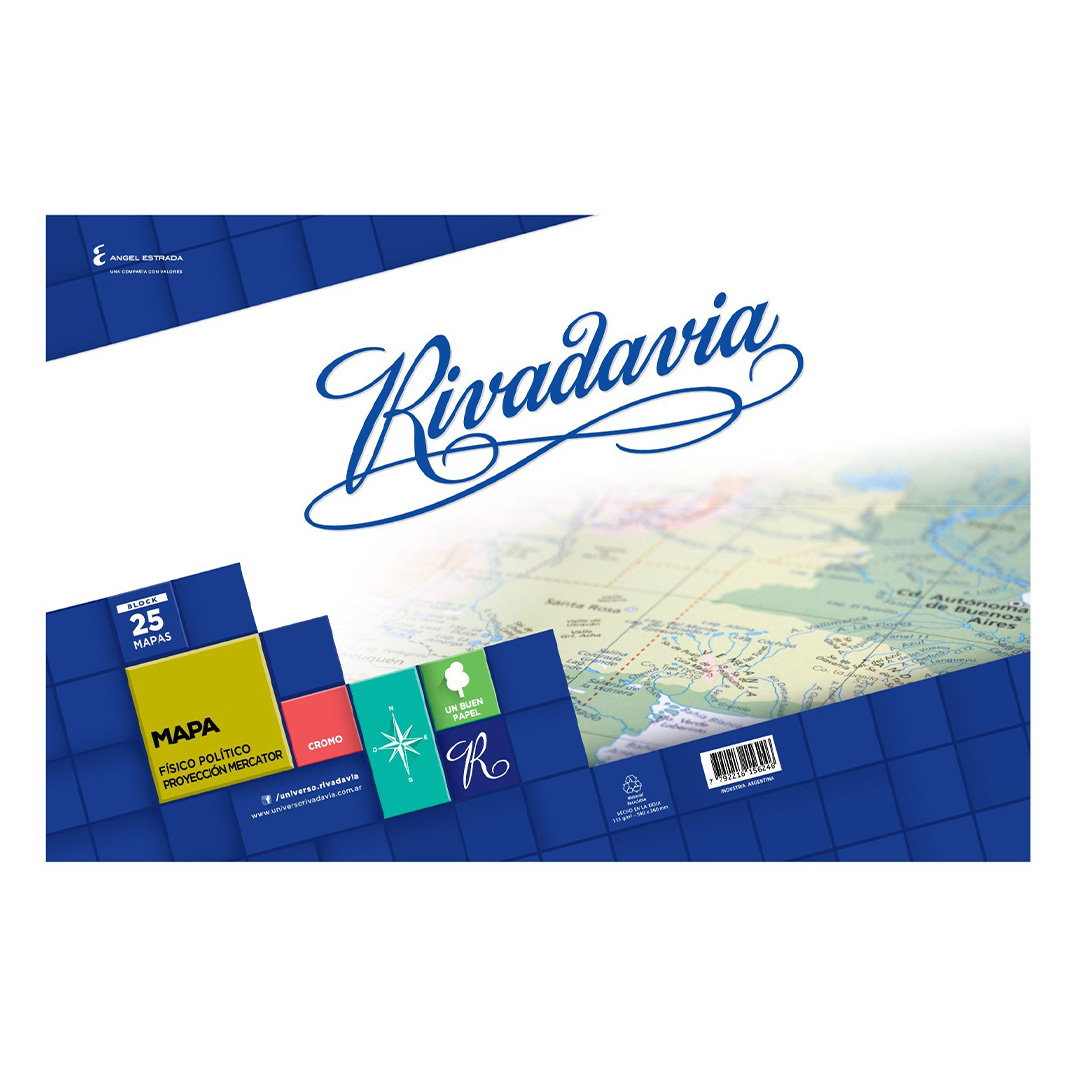  MAPAS CROMO RIVADAVIA X 25H AFRICA FISICO/POLITICO