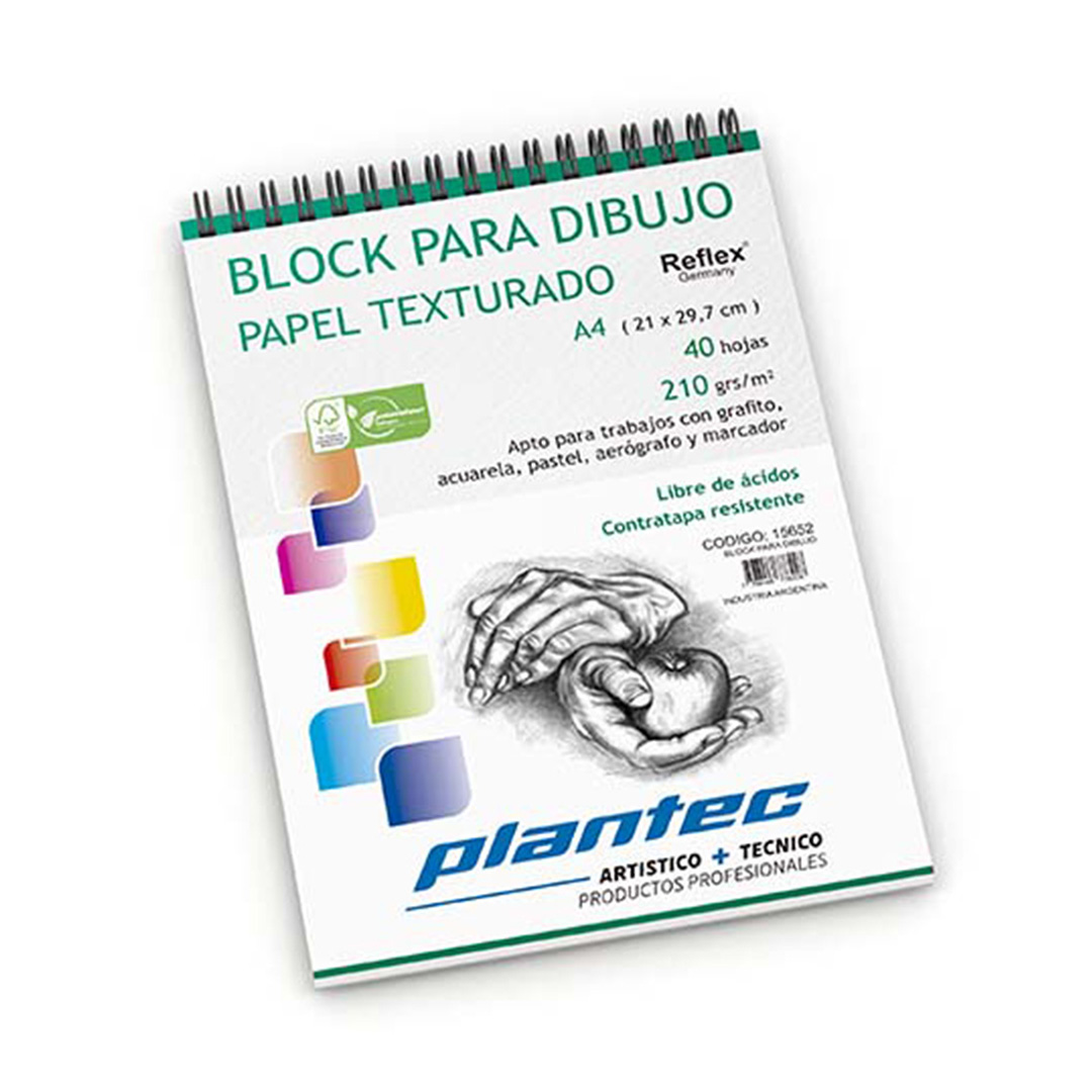  BLOCK DIBUJO PLANTEC ESP TEXT 210GR A4X40 HOJAS