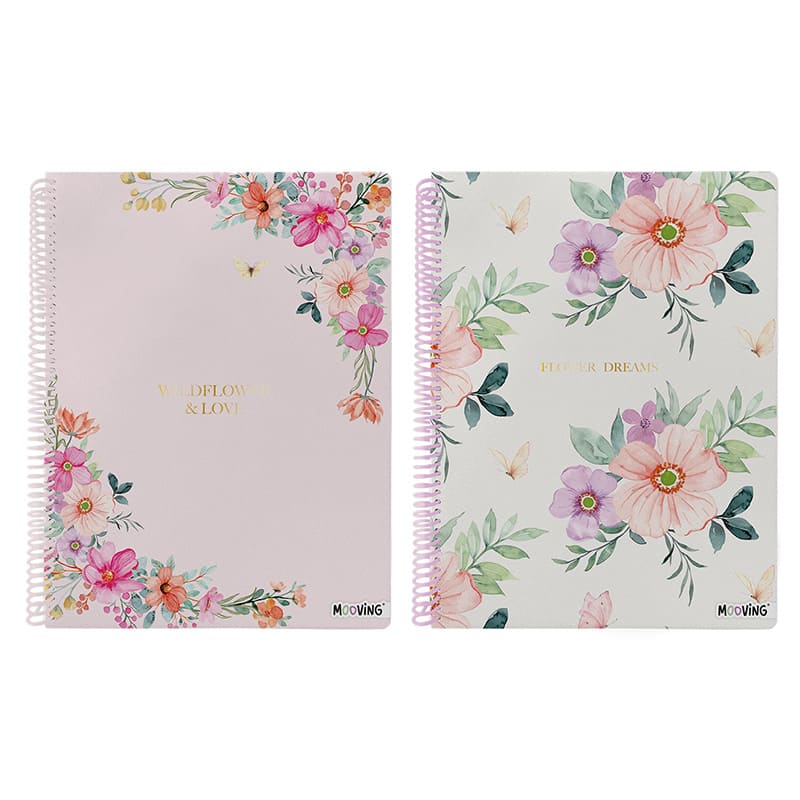  CUADERNO MOOVING 29.7 GARDEN TAPA SEMI;
RIGIDA 80H RAYADO