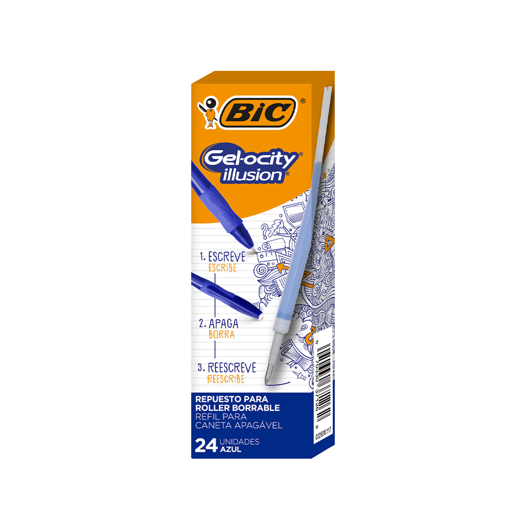  REPUESTO BORRABLE BIC ROLLER GELOCITYX24 AZUL