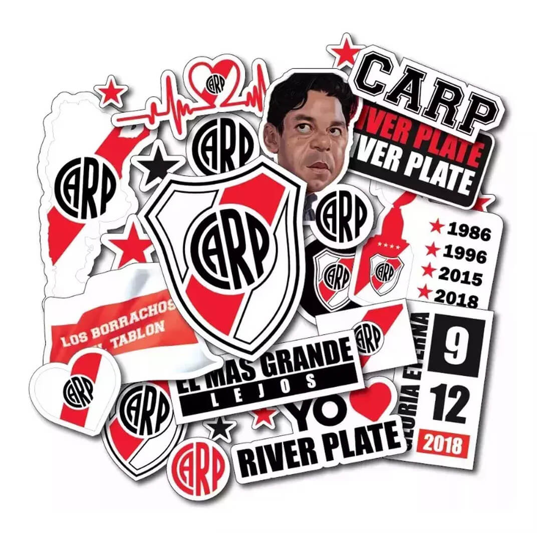  PLANCHA STICKERS RIVER PLATE X5