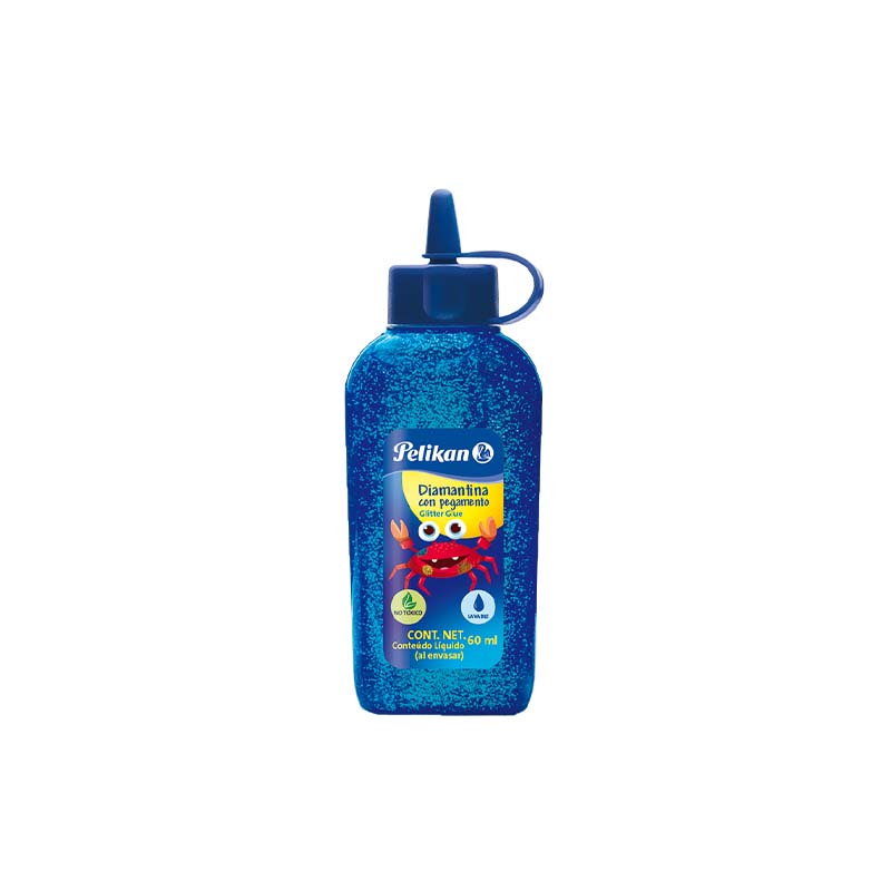 ADHESIVO GLITTER PELIKAN 60ML AZUL  ELECTRICO CAJA X6