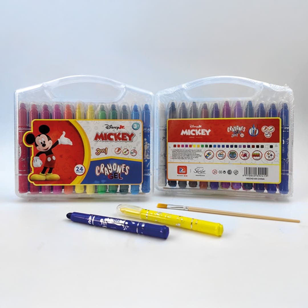  CRAYON EZCO GEL X 24 MICKEY