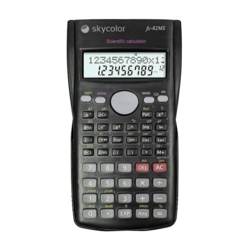  CALCULADORA SKYCOLOR FC-82MS 115X80MM240 FUNCIONES 10+2 DIGITOS NEGRA