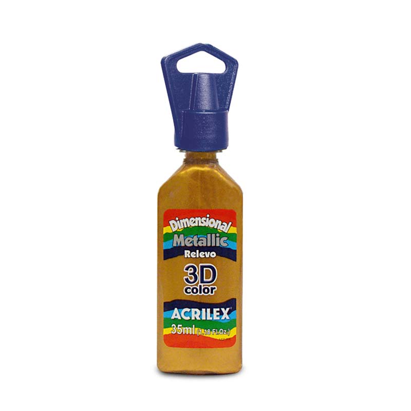  DIMENSIONAL RELIEVE 3D METALLIC ACRILEX 35ML ORO VIEJO