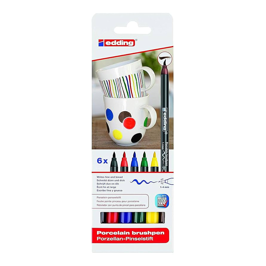  MARCADOR EDDING PORCELANA E-4200 COLORES  CLASICO X6