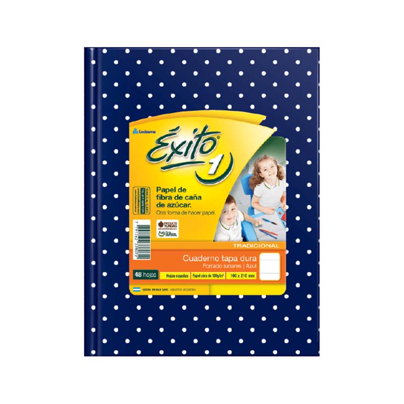  CUADERNO EXITO 16X21 TAPA CARTON LUNAR;
AZUL 48 HOJAS RAYADO