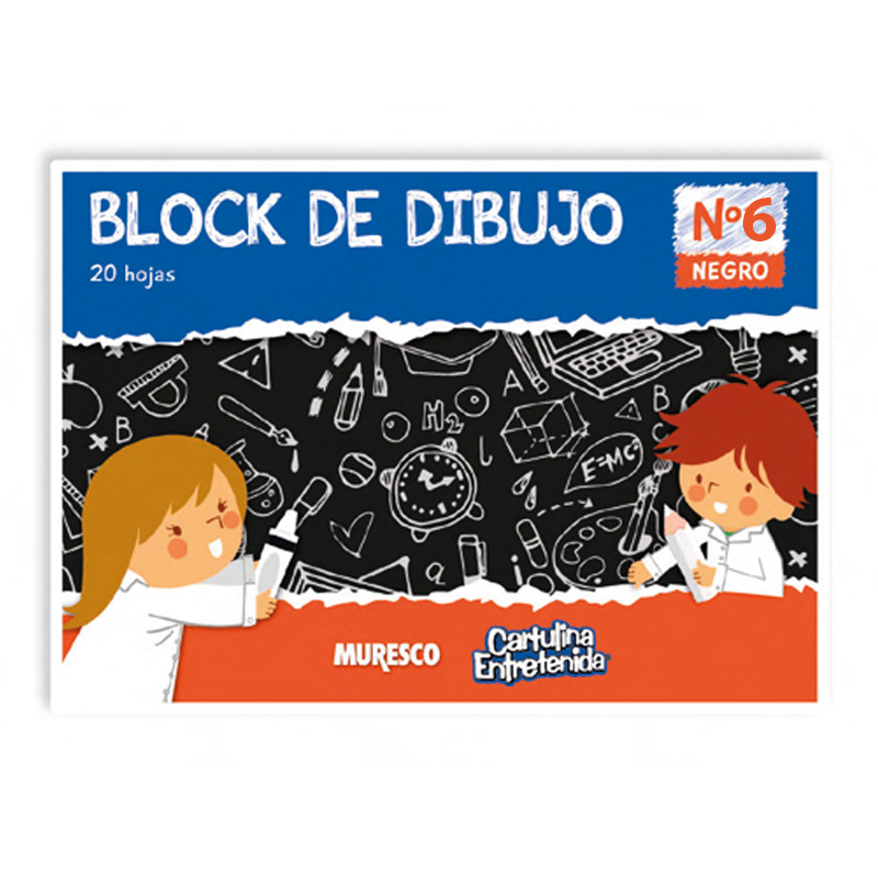  BLOCK N6 MURESCO X 24 HOJAS NEGRO  INSPIRA