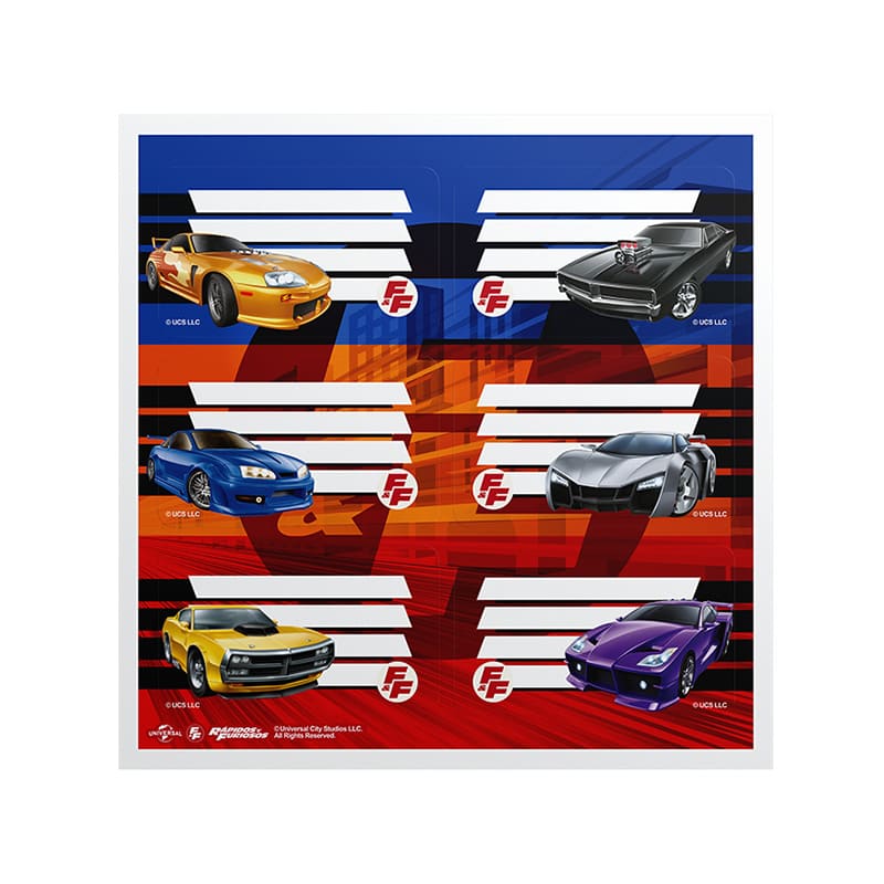  ETIQUETA MOOVING RAPIDO Y FURIOSO X12