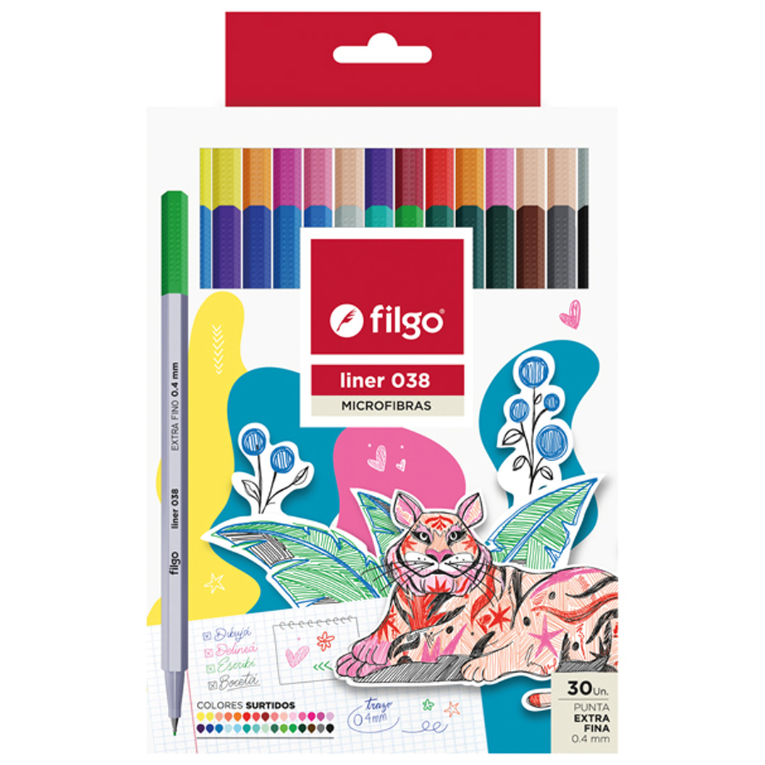  MICROFIBRA FILGO 0.4MM BLISTER X30  SURTIDO