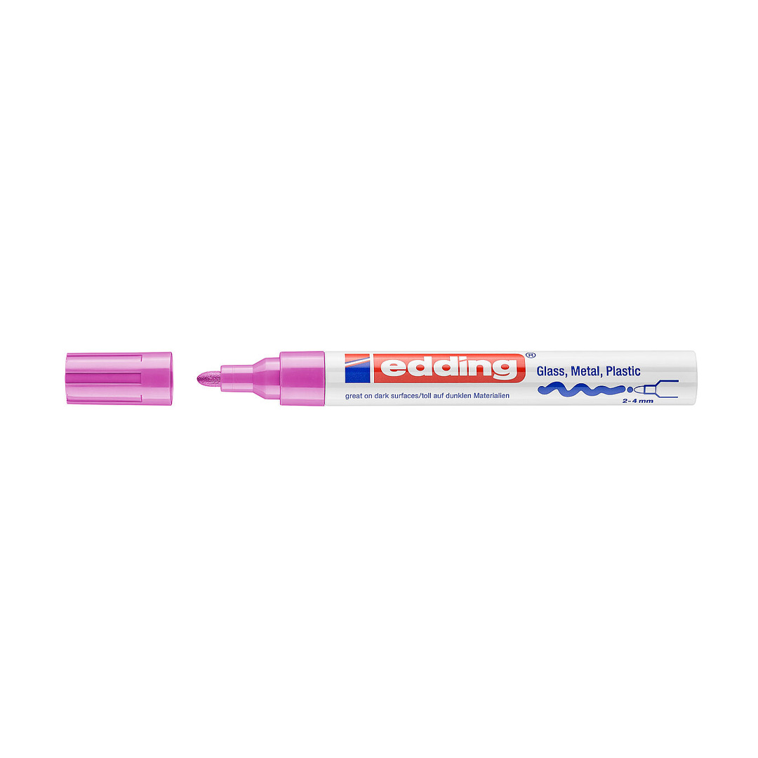  MARCADOR PERMANENTE EDDING ESMALTE MEDIO  E-750 ROSA
