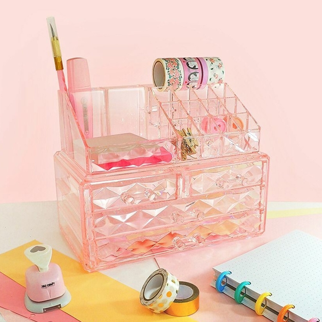  ORGANIZADOR ESCRITORIO IBICRAFT ROSA