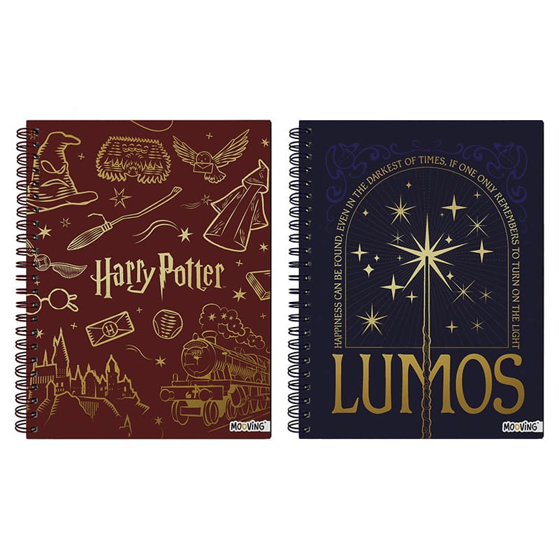  CUADERNO MOOVING A4 TAPA DURA 96H HARRY;
POTTER RAYADO