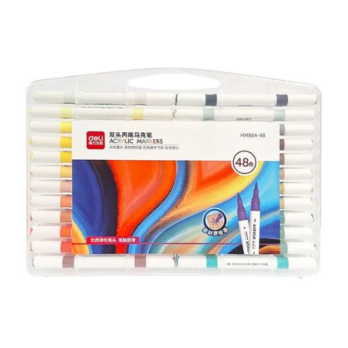  MARCADOR ACRILICO DELI COLOR EMOTION  DOBLE PUNTA X48