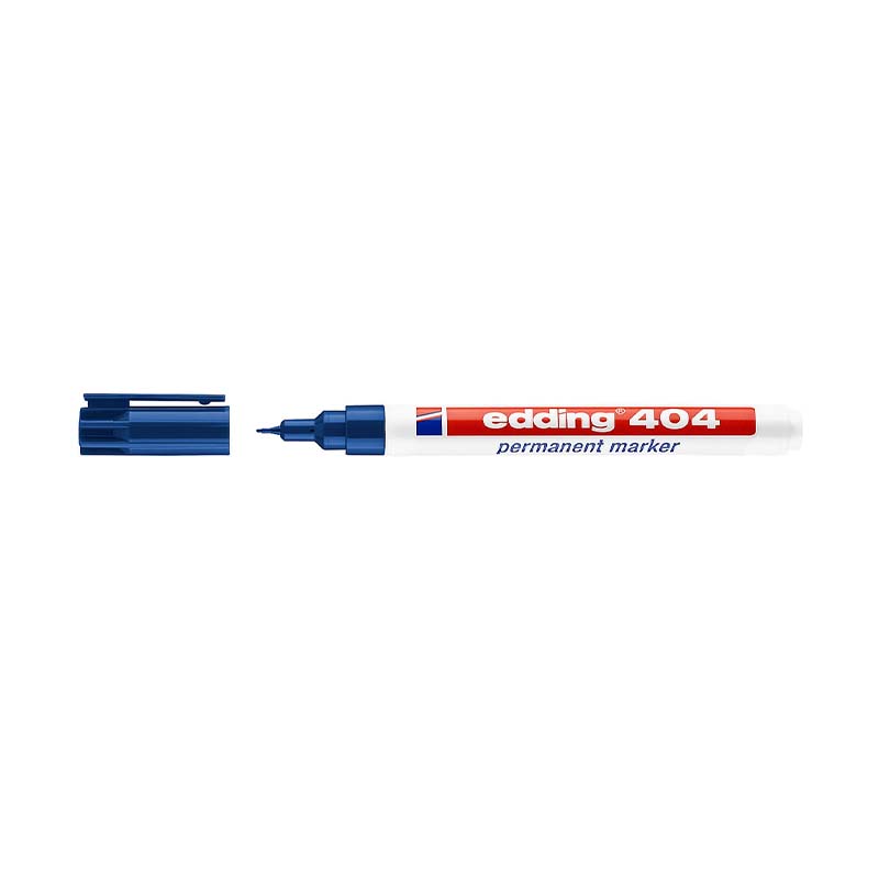  MARCADOR PERMANENTE EDDING PUNTA  ULTRAFINA E-404 X10 AZUL