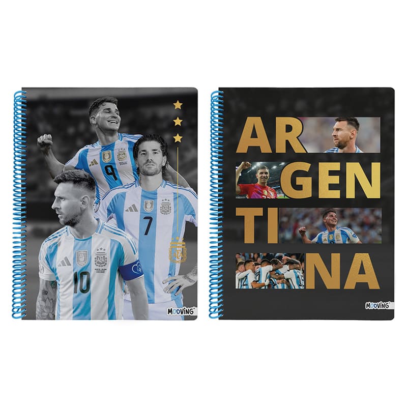  CUADERNO MOOVING 29/7 AFA TAPA SEMI;
RIGIDA 80H RAYADO