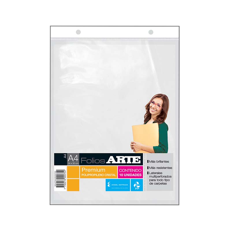  FOLIO A4 70 MICRONES ARTE PREMIUM X10