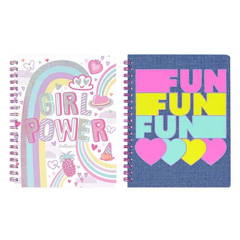  CUADERNO MOOVING 16X21 TAPA DURA ESPIRAL  80H RAYADO QUITAPESARES