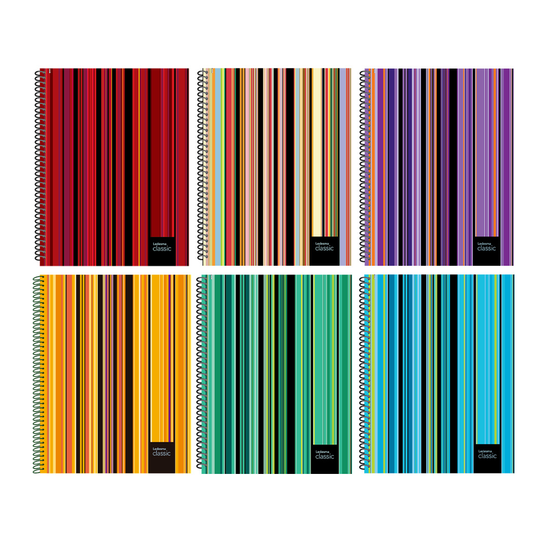  CUADERNO LEDESMA CLASSIC 22X29 TAPA  SEMIRIGIDA ESPIRAL 84H CUADRICULADO