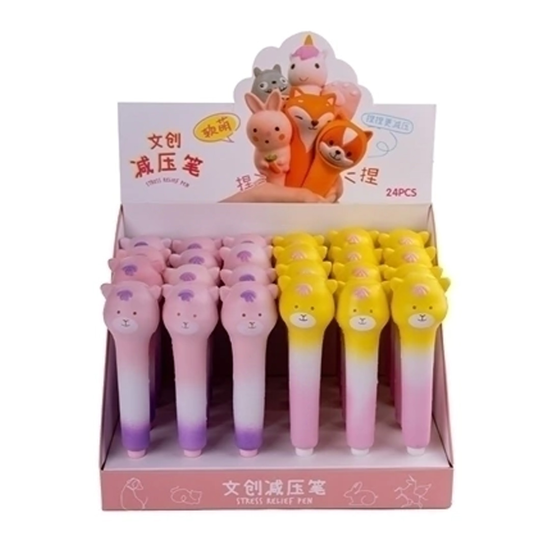  BOLIGRAFO MULTIPAPER SQUEEZE CAT ANIMAL  DISPLAY X24