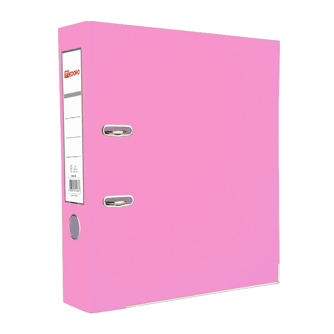  BIBLIORATO OFICIO MEDORO PLASTICO  PALANCA ALTA ROSA PASTEL