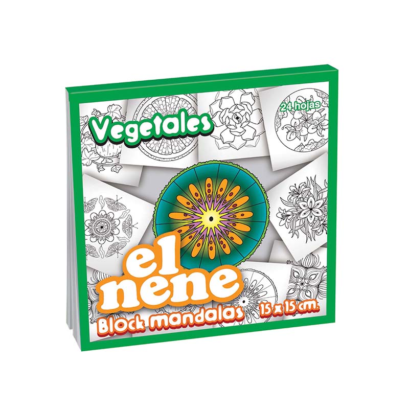  BLOCK 15X15 EL NENE MANDALAS VEGETALES